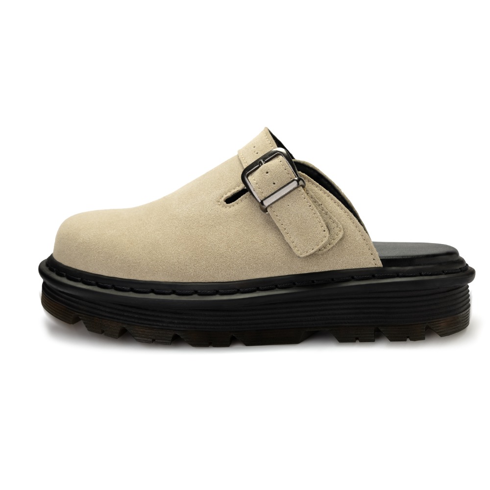 Leather Work Flats - صنادل خارجية للنساء والرجال من الجلد