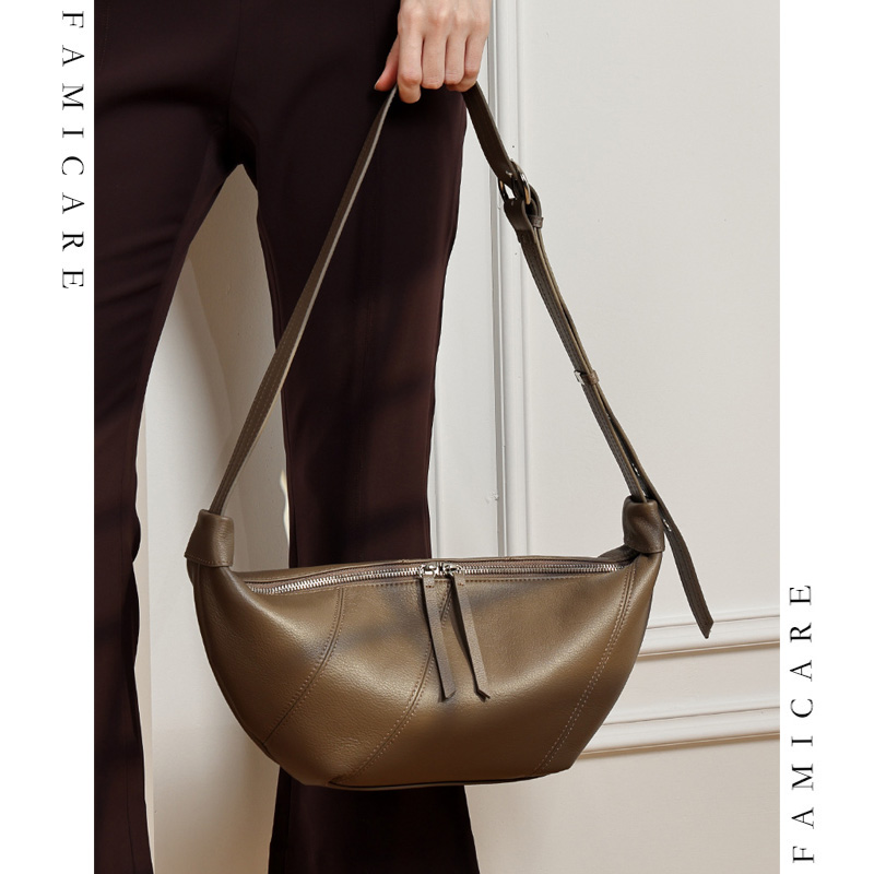 Leather Work Bag Women - حقيبة كتف نسائية فاخرة من الجلد
