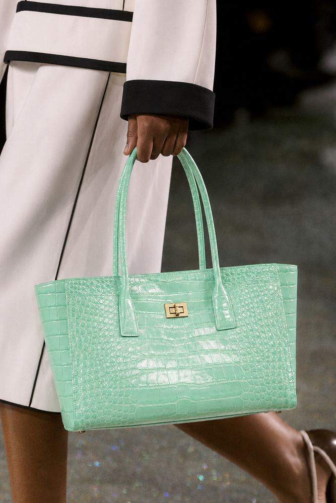 Leather Work Bag Women - حقيبة يد SHELKSBAG لامعة بنقشة جلد