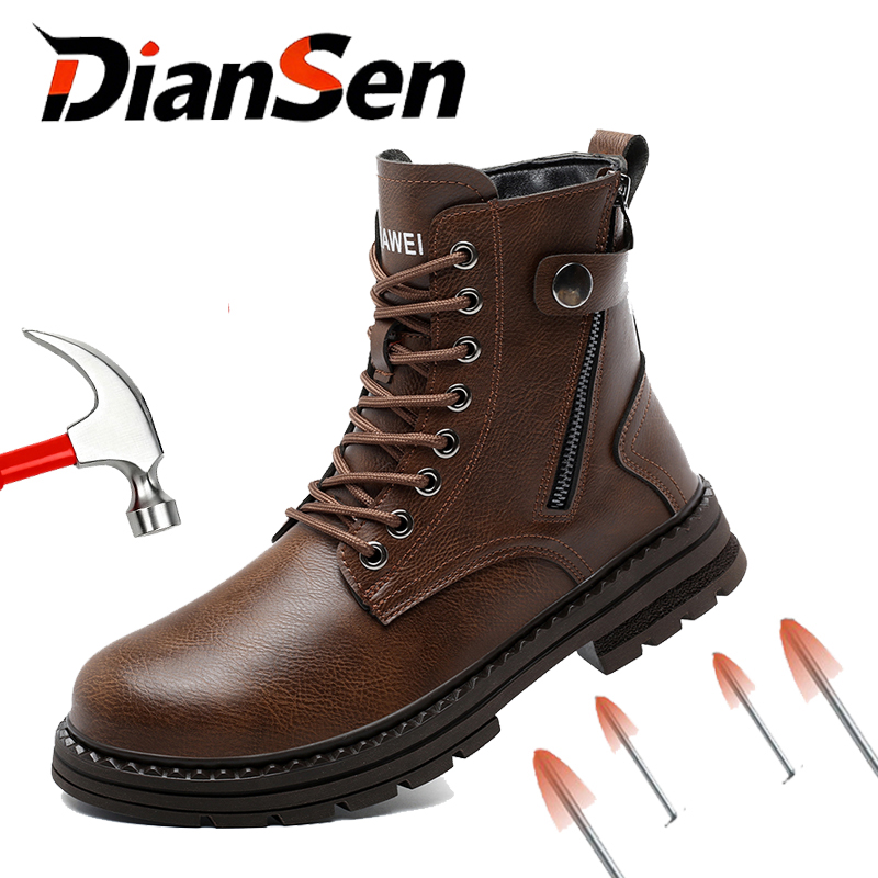 Leather Work Fabric - أحذية أمان ذات مقدمة فولاذية للرجال،