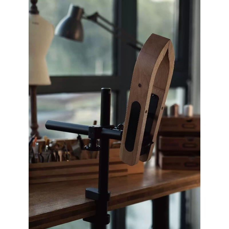 Leatherwork Tools - حامل تثبيت خشبي لخياطة الجلد، أداة