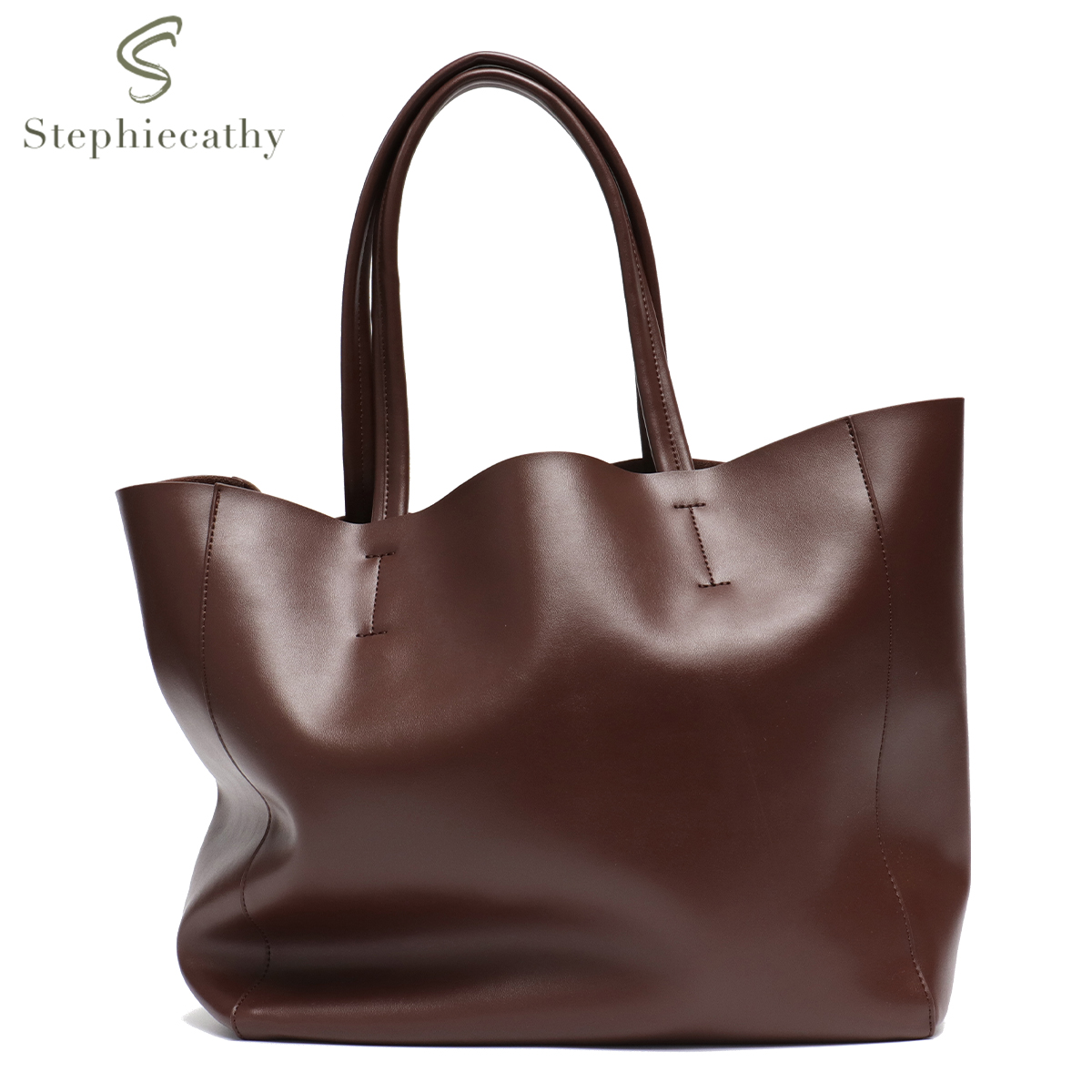Leather Work Bag Women - حقيبة يد كبيرة السعة للنساء ،