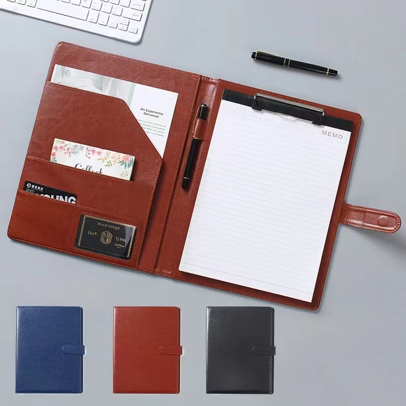 Leather Work Folder - مجلد الحافظة الجلدية محفظة الموثق المنظم