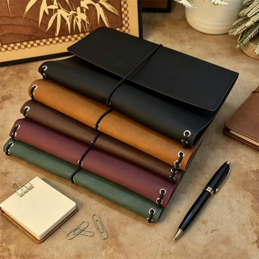 Leather Work Diary - غطاء دفتر ملاحظات A5 من الجلد