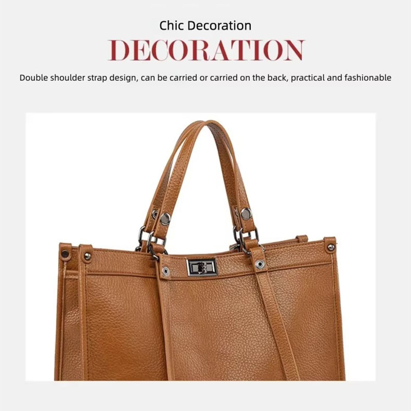 حقيبة يد نسائية كبيرة السعة من - مراجعة Leather Work Bag Women وسعره