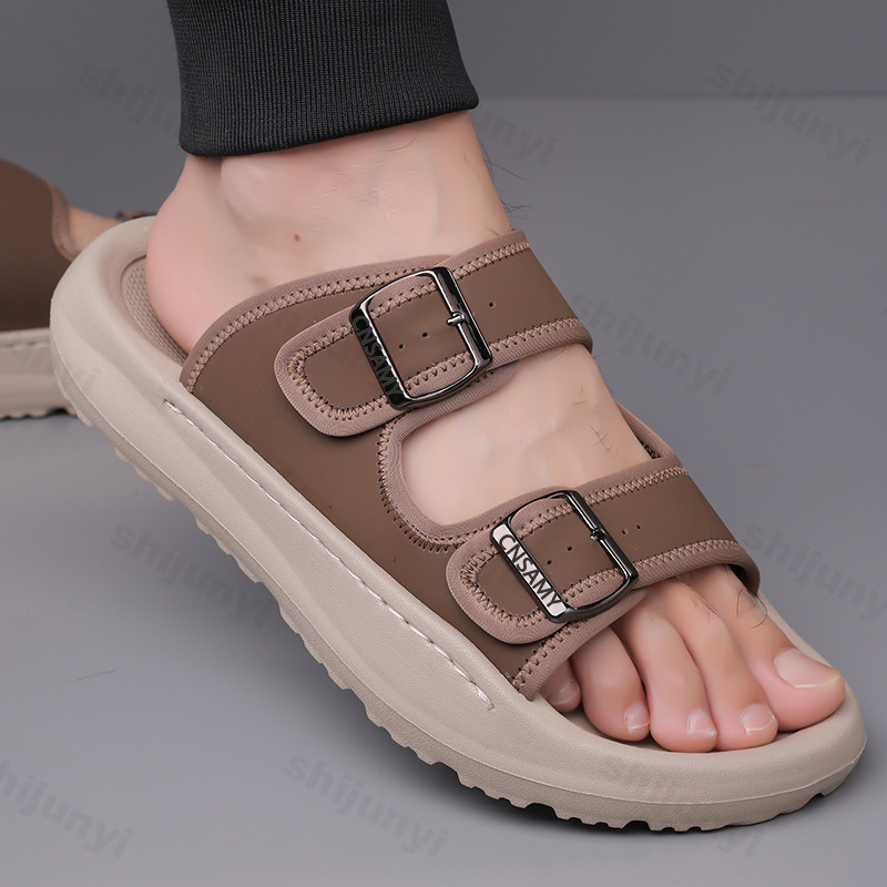 شبشب رجالي 2025 الصيف تنفس في  - مراجعة Leather Work Flats وسعره