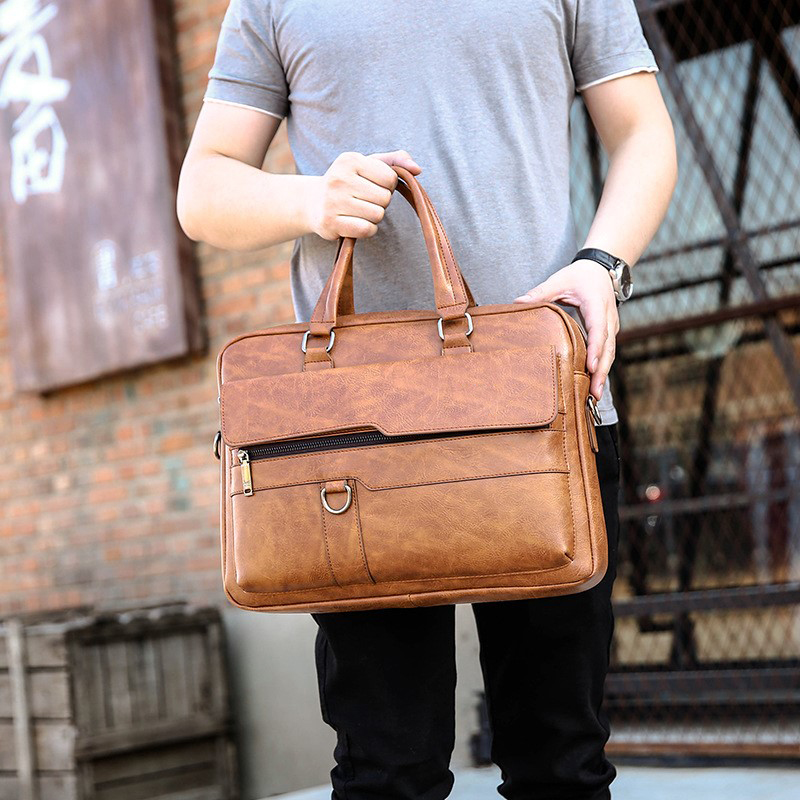 حقيبة رجالية ذات اتجاه بسيط، س - مراجعة Leather Work Folder وسعره