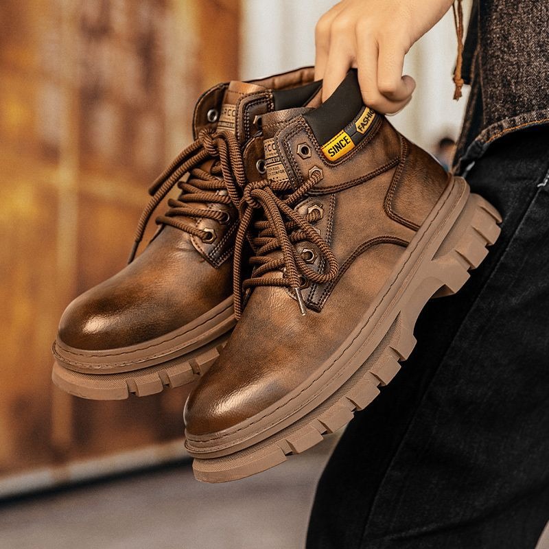 Vintage الرجال منصة حذاء من ال - مراجعة Leather Work Flats وسعره