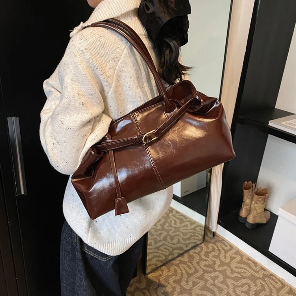 الشتاء النفط بولي Leather الجل - مراجعة Leather Work Bag Women وسعره