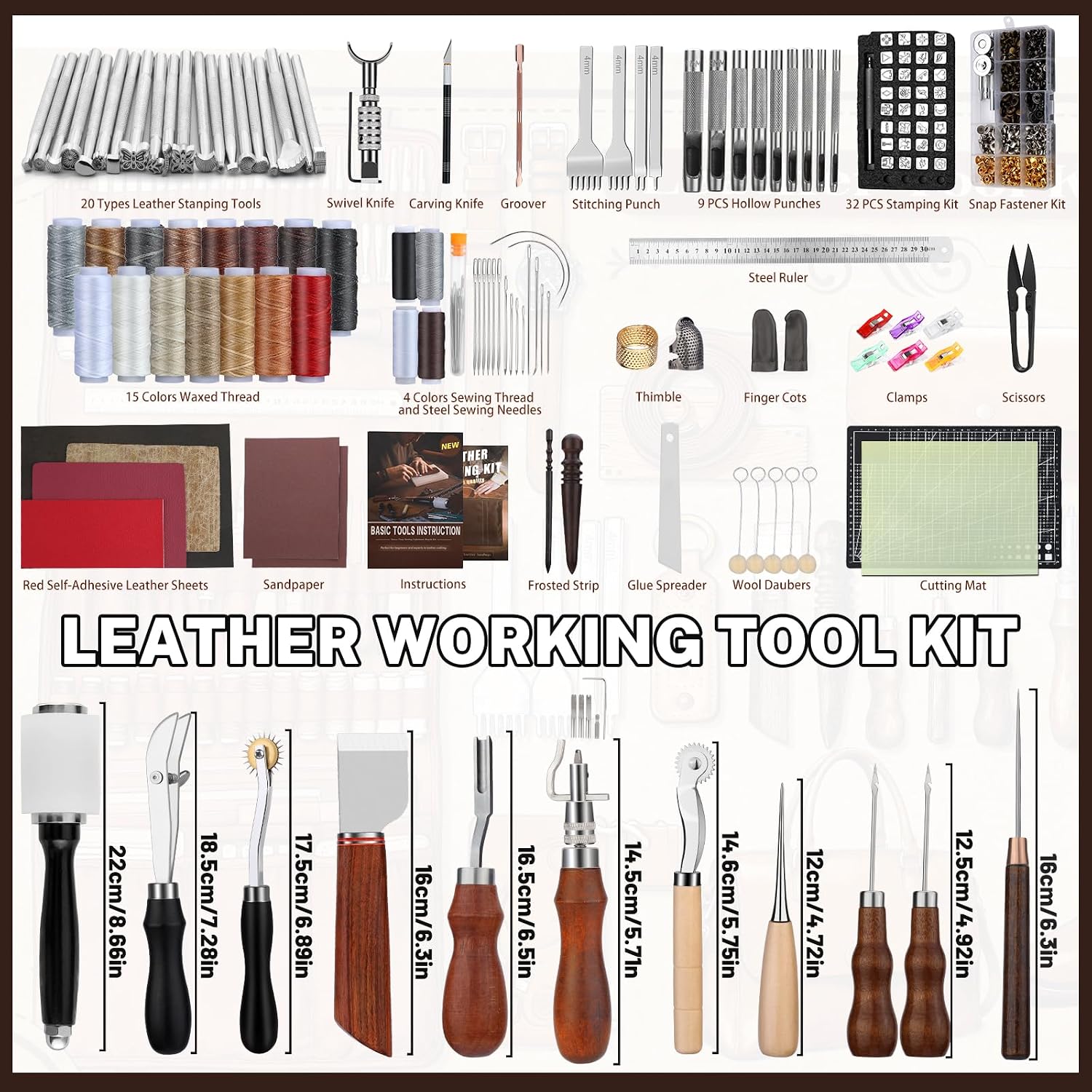 طقم أدوات العمل بالجلد، مجموعة - مراجعة Leatherwork Tools وسعره