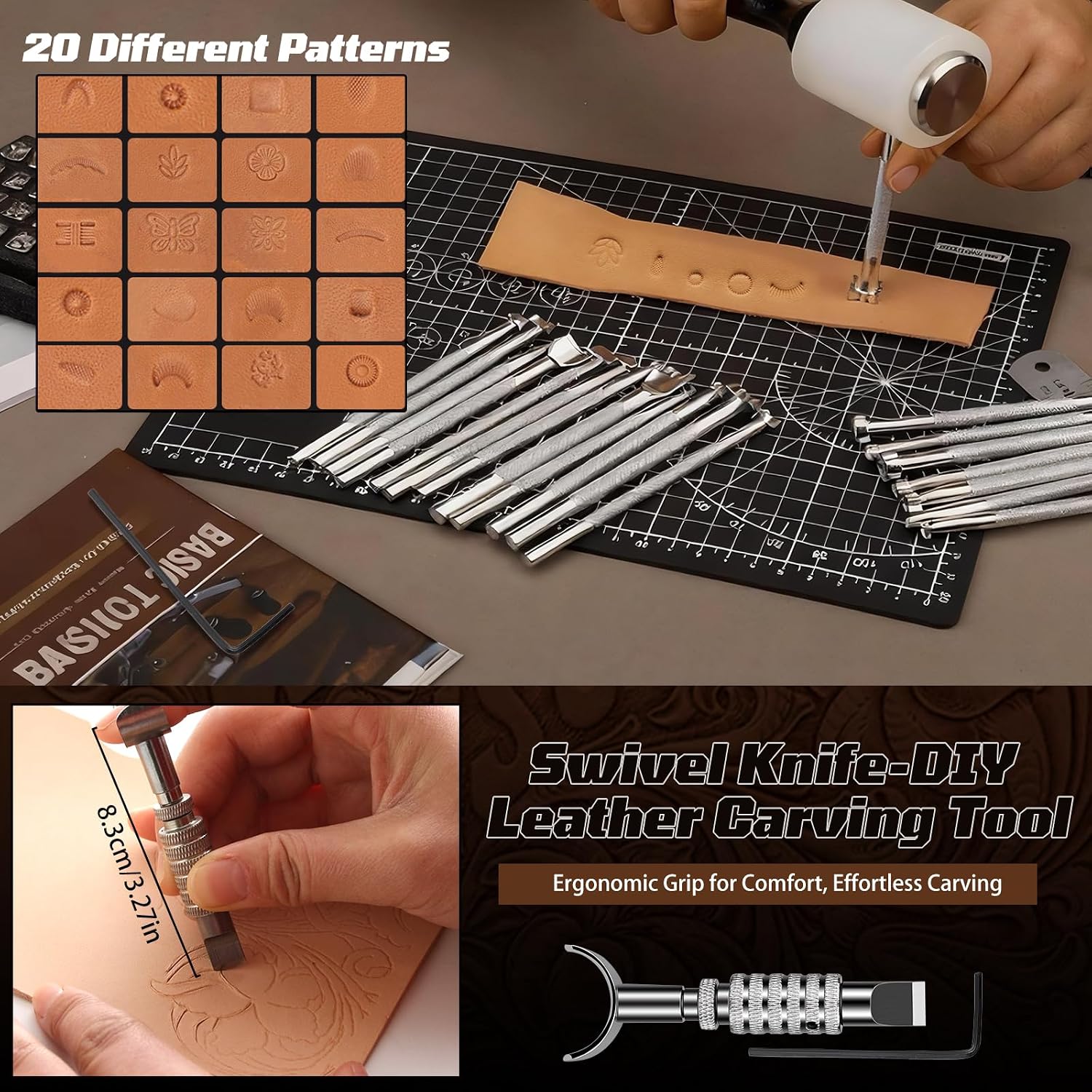 طقم أدوات العمل بالجلد، مجموعة - مراجعة Leatherwork Tools وسعره