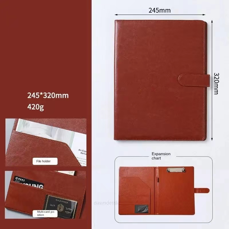 مجلد الحافظة الجلدية محفظة الم - مراجعة Leather Work Folder وسعره