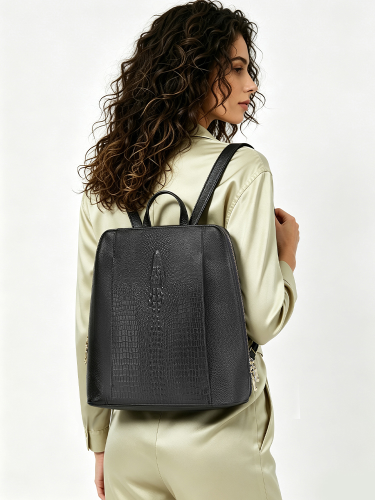 حقيبة ظهر نسائية من جلد التمسا - مراجعة Leather Work Bag Women وسعره