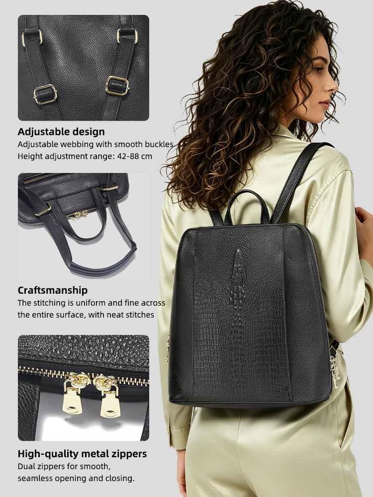 حقيبة ظهر نسائية من جلد التمسا - مراجعة Leather Work Bag Women وسعره